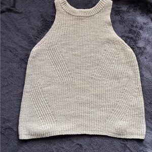Madewell Cream Knit Sleeveless Crewneck Tank